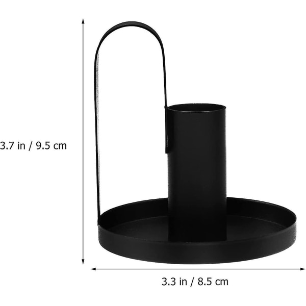 2pcs Candlesticks Wrought Iron Candle Holders,with Handrail For Party Wedding Table Decoration