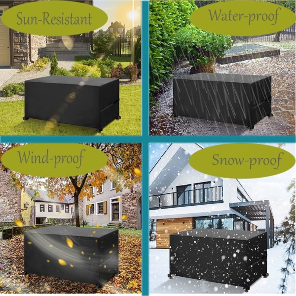 Cover för utemöbler Vattentätt Oxford-polyester utomhusträdgårdsbord och stol Vattentätt cover,（120x120x74cm）