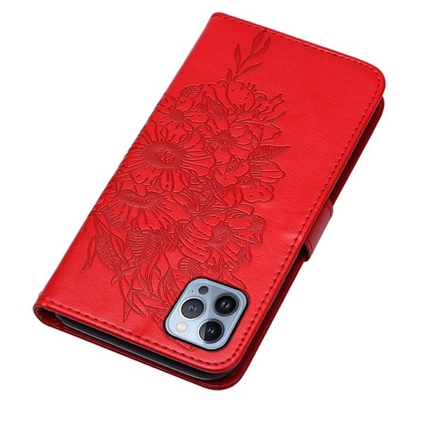 iPhone 15 Pro Max Deksel Sommerfugltrykk Rød