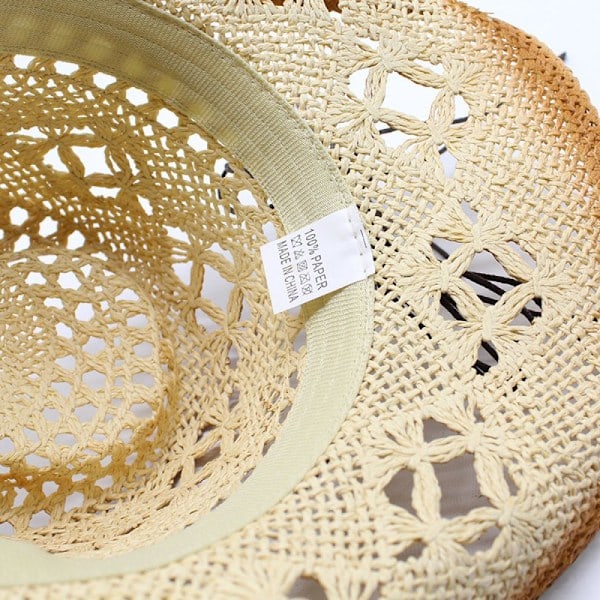 Cowboyhatt halmhatt herr sommarhatt westernhatt UV-skydd solhatt Panamahatt
