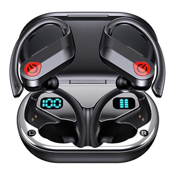 Trådløse ørepropper Bluetooth-hodetelefoner Stereo Sound Ear Buds Ipx7 Vanntett Over Ear-øretelefoner for