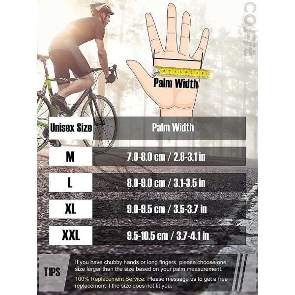 Halkfria Cykelhandskar, Unisex Hel-Fingerhandskar Pekskärm Cykelhandskar För Bmx Atv Mtb, Väglopp, Cykling, Klättring
