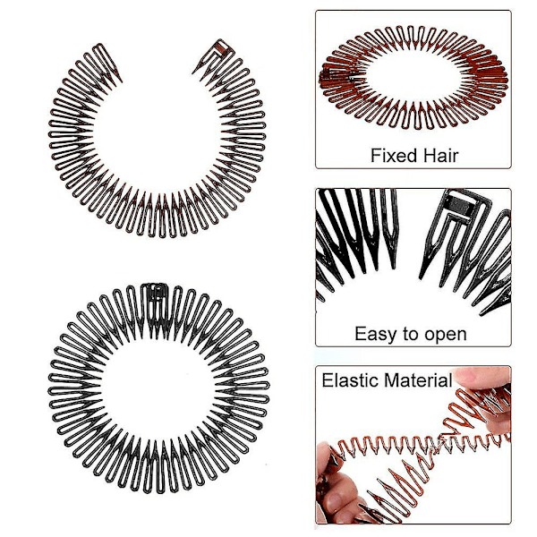 Full Circular Stretch Comb,stretch Hair Comb,flexible Plastic Circle Comb,plastic Circle C