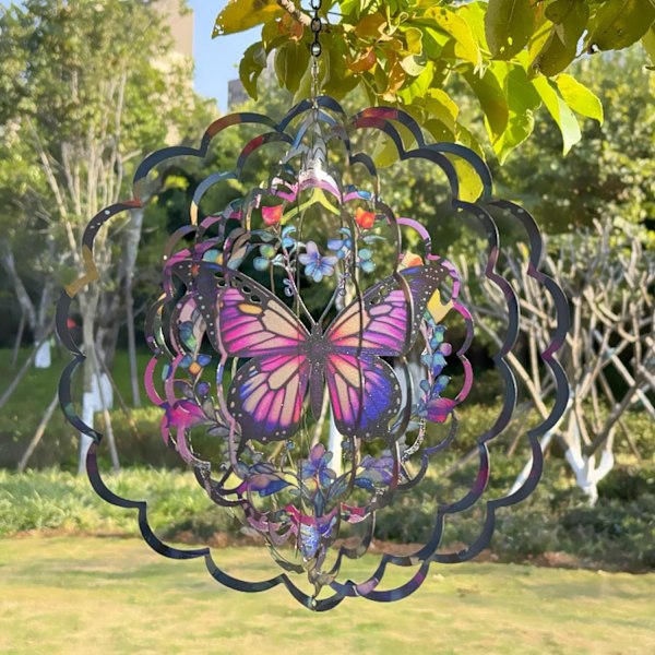 Metall Butterfly - Butterfly Gaver til Kvinner Mamma Mormor Kone, Hengende Vind Spinner for Utendørs og Innendørs Dekorasjoner, Spinner