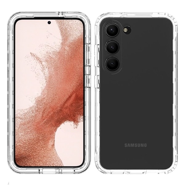 Samsung Galaxy S23 Deksel Støtsikker Hybrid Tonet Svart