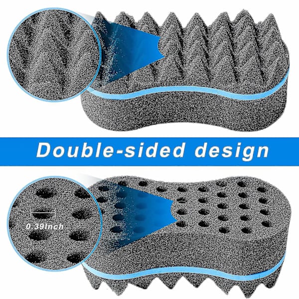 3-pack hårspongeset, lockborste svamp för hår män kvinnor, twist svamp för afrolockar