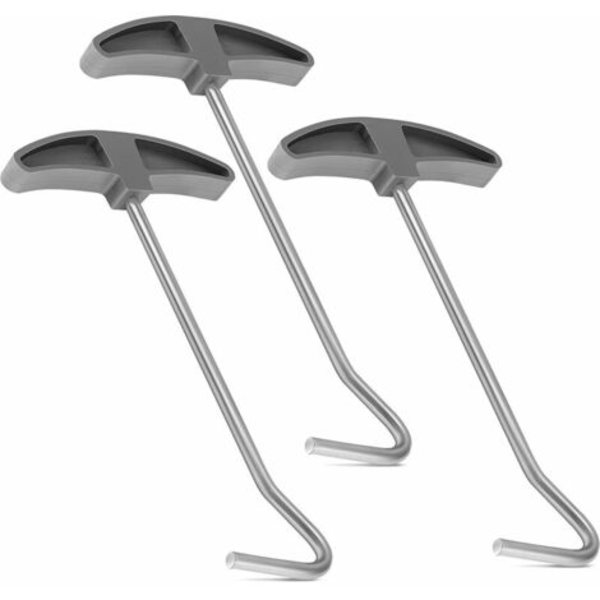 Teltplugg Markkrok Peg Puller Teltplugger med Puller Hook Telttilbehør med Triumph Plast Håndtak 3