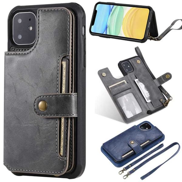 iPhone 12 Multifunktionel Kortholder 5-RUM Winston Svart black