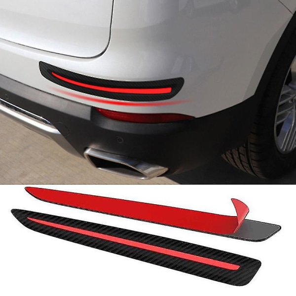 2pcs Car Sticker Bumper Strips Anti Scratch Front/rear Corner Guard Protection Decor