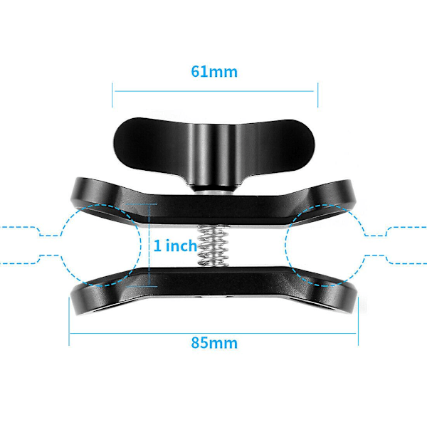 Cnc Butterfly Clip Dykkerklemme Lysforbindelse Kuglehoved Montering Stativadapter Til Go Pro 7 Sports