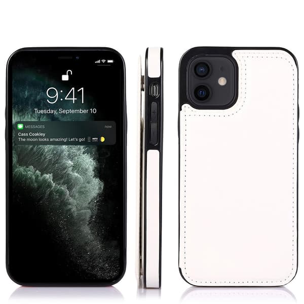 Smart Nkobee-deksel med kortspor - iPhone 12 Mini Mörkblå
