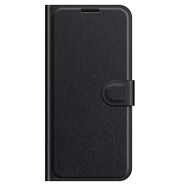 iPhone 13 Pro - Litchi Læder Etui - Sort