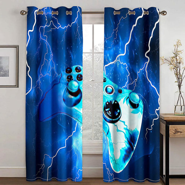 Pimeyden verhoilut pojille ja teineille 132 x 160 cm Videopelit modernit verhot lapsille ja tytöille null none