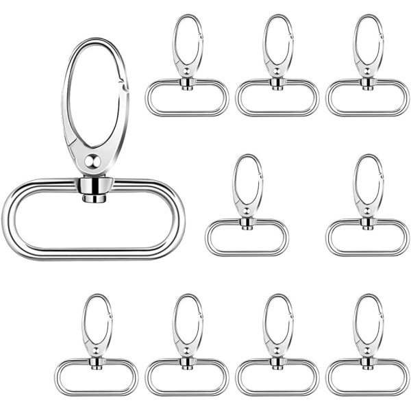 Vridbara clips Snap Hook Väska Spännen Silver Roterbar Snap Hook