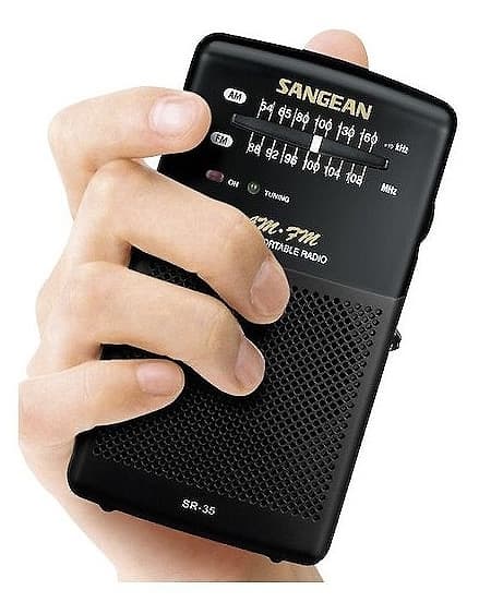 Sangean taskuradio kaiutin FM Svart black