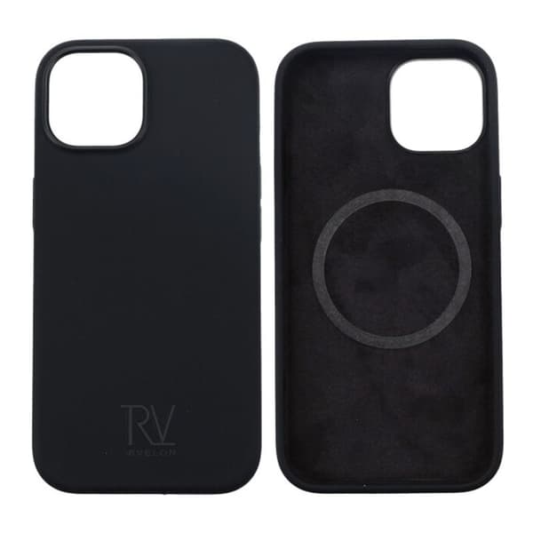 iPhone 15 Silikonecover Rvelon MagSafe - Sort Svart black