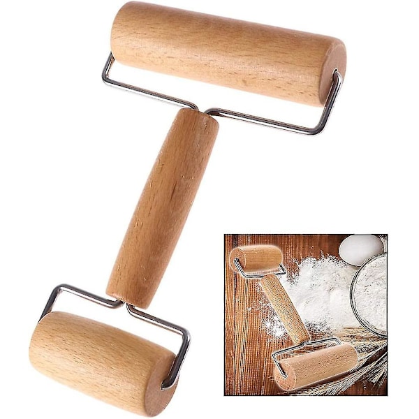 Wooden Rolling Pin Pizza Roller For Cake Fondant Bread Baking Tool