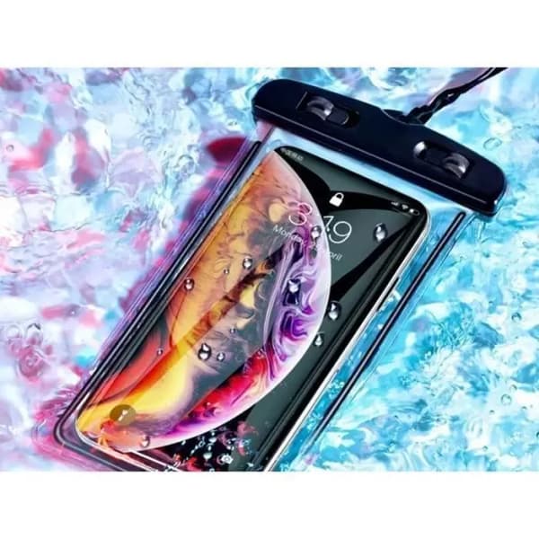 Waterproof Pockets - E.F.CONNECTION - Set of 2 - Black - Compatible with iPhone - Touchscreen Access