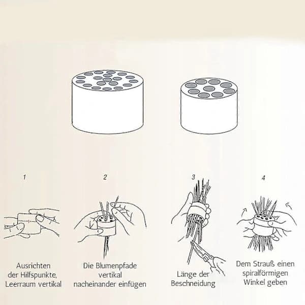 Spiral Blomstjälkshållare Vas Spiral Stjälkhållare Spiral Blomstjälkshållare Gul L[co]