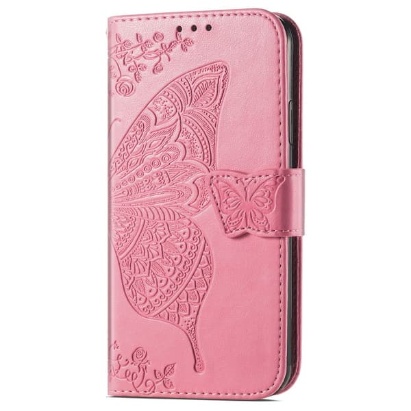 iPhone 16 Fodral Fjäril Tryck Rosa 65
