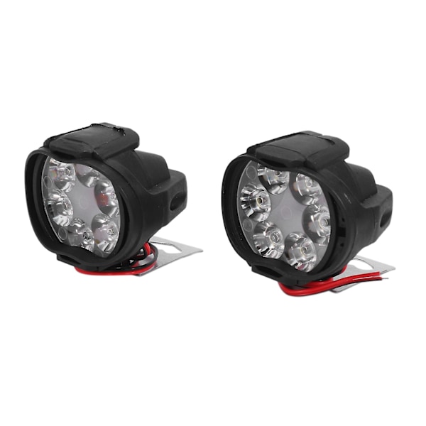 6 stk 6 Led motorsykkel lyslykt montering 10w 1000lm+bryter Universal Scooter tåkelys 60