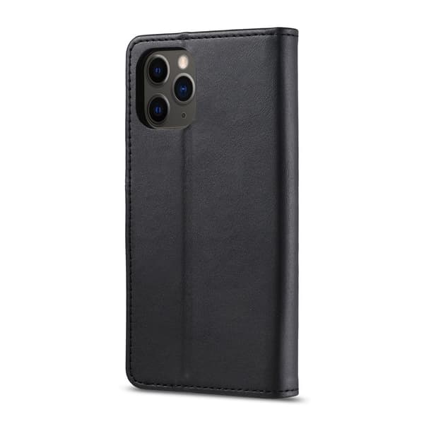 iPhone 12 / 12 Pro - LC.IMEEKE Kotelo - Musta Black Svart