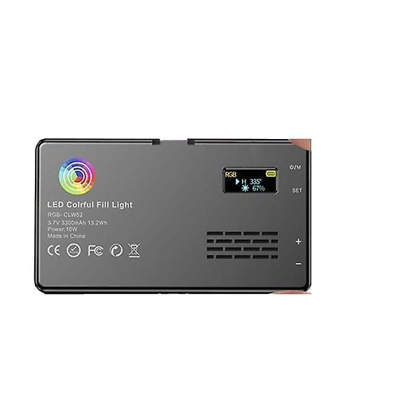 RGB LED-videovalo Valokuvaus Täyttökamera Valopaneeli LCD-näyttö Kylmäkenkä
