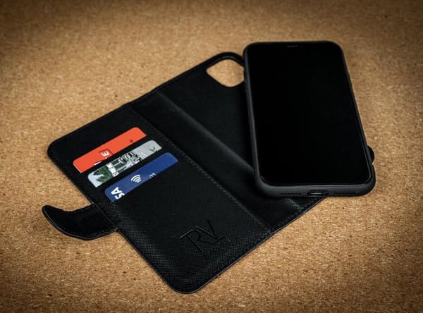 Samsung A21s Wallet Case Magnet Rvelon - Black Svart black