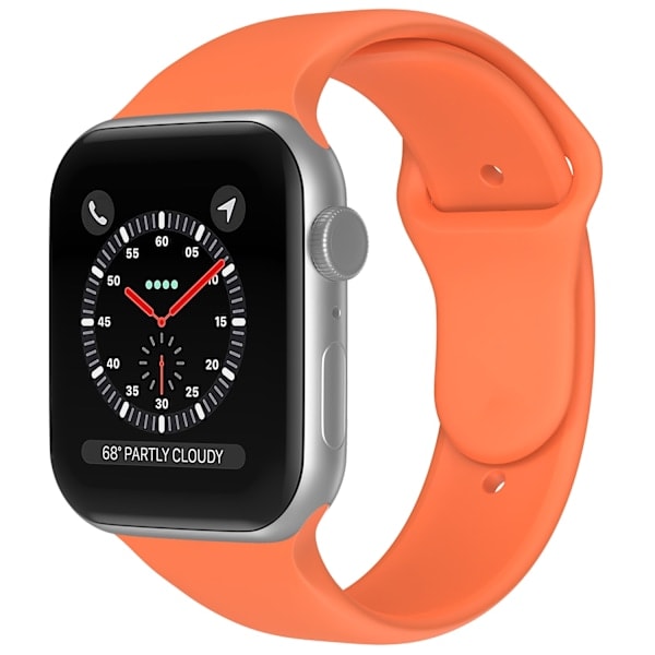 Apple Watch 42/44/45/49 mm Silikonarmband (S/M) Orange