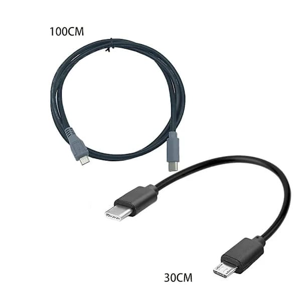 30/100cm Universell Typ-C till Micro USB-kabel Längd Användning för Alla Typ-C-portar[CO]