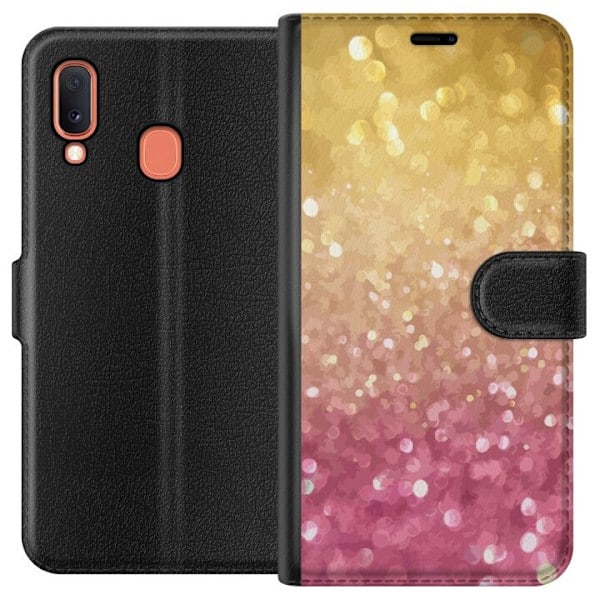 Samsung Galaxy A20e Lompakkokotelo Glitter