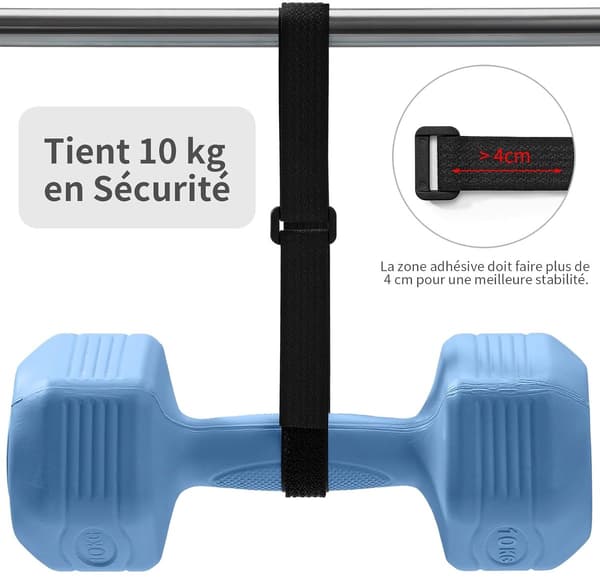 Genanvendelig velcrobånd, 5m x 2cm, justerbare kabelbindere, til kabelstyring, sort
