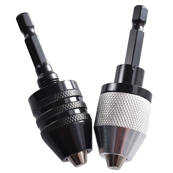 2 stk. borepatronadapter, sekskantskaft nøglefri borepatron hurtig skifteadapter konverter boreadapter i 0,3-6,5 mm