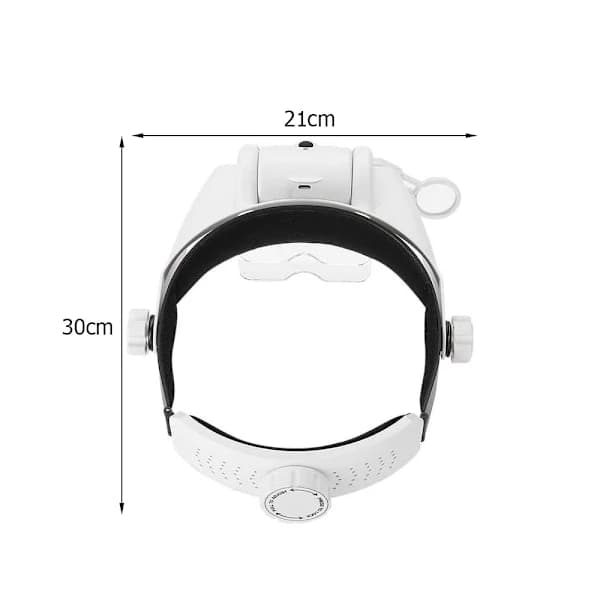 Genom hodelykt forstørrelsesglass 3 LED-linser 13x[CO]