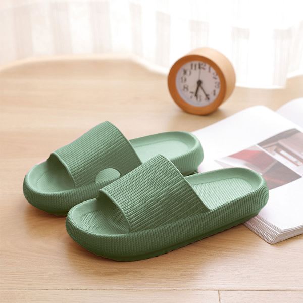 Kvinders Chunky Platform Cloud Hjemmesko grøn green 40/41（260mm）