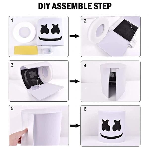 Marshmello DJ-naamio Halloween Cosplay-naamio