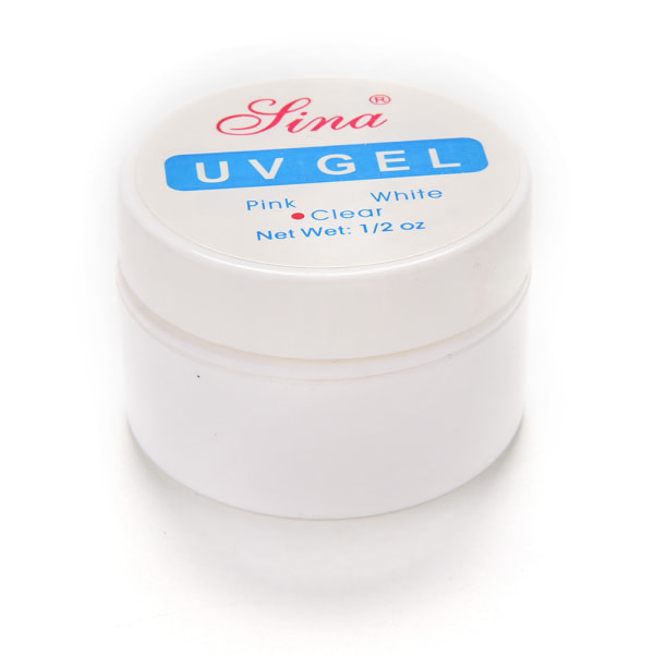 Detaljer om Klar Pink Nail Art UV Builder Gel Tips Sæt