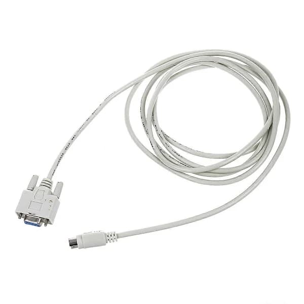 DB9P til 8P Mini Din RS232 Nedlastingskabel Hvit 2,5 m for DVP-EH