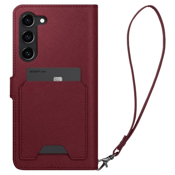 Spigen Galaxy S23 Plus Lompakkokotelo 'S' Plus Burgundy