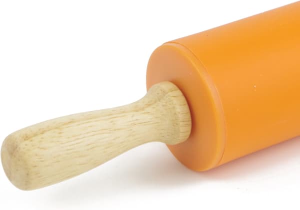 Kjevle - Non-stick silikon trehåndtak - 30 cm orange