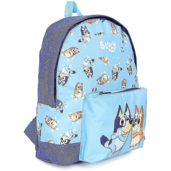 Virallinen Bluey & Bingo lastenreppu, koululaukku, reppu sininen