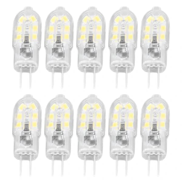 10-pack G4 LED-lampor, dimbara, hög ljusstyrka & CRI, varmvit