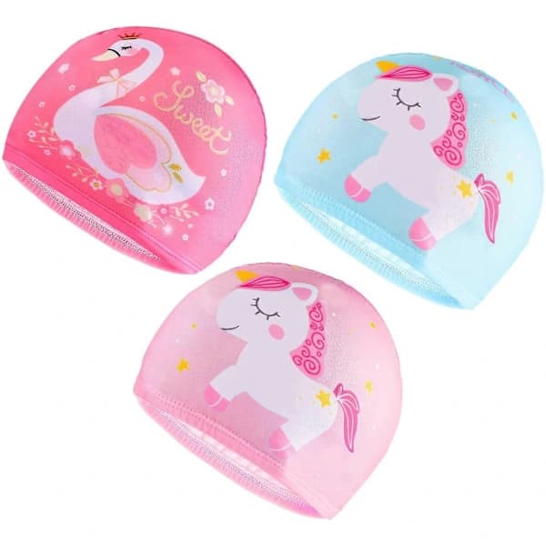 3-pack Barnbadmössor, Unisex Badmössa Vattentäta Badmössor för Barn 6-14[CO]