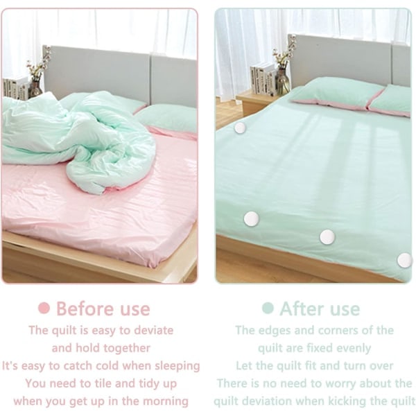16 pcs Duvet Clips - Fasteners, Non-Slip, Soft Fabric, For Duvets & Pillows