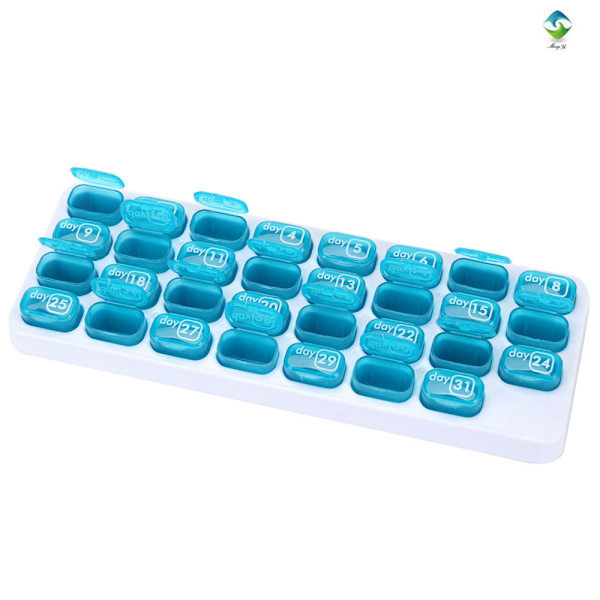 Monthly Pill Organizer - 31 Day Pill Organizer Portable Pill Case and Holder for Daily Medicine and Vitamins