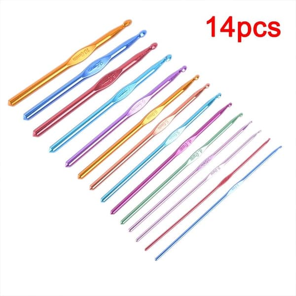 Virkkuukoukut 14kpl alumiinia - Neulesetti - multicolor multifärg
