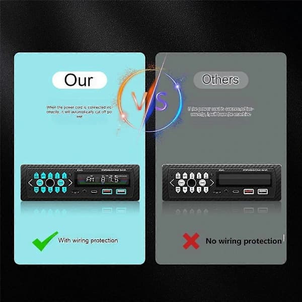 Bil MP3-spiller Smart Bluetooth Handsfree USB-kort Tapsfri Lydkvalitet Bilforsterker Radio[co]