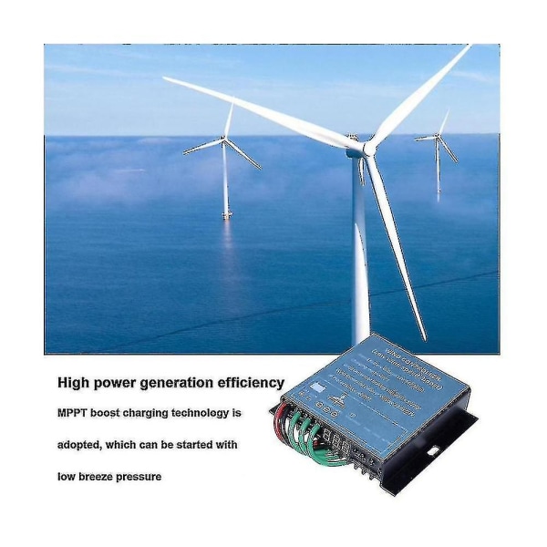 Vindgenerator-kontroller 12/24v 800w Mppt Vindladningskontroller Vindturbin-generator-kontroller