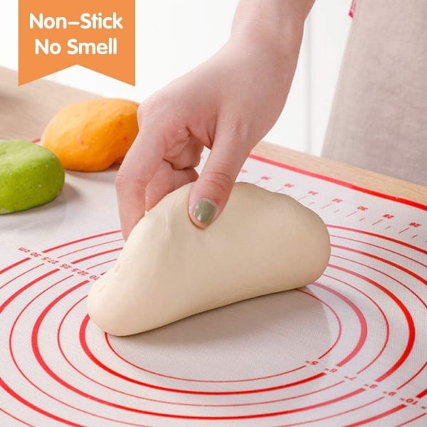 Silikonebagemåtte Non-Stick Måtte til udrulning af dej Rulleplade til Fondantkage Melsnitte