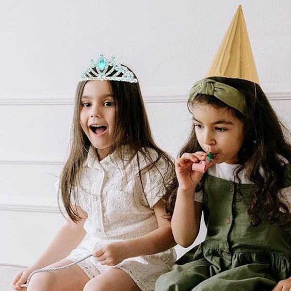 3 st Flickdiadem Strassdiadem Kristallhårband Prinsesskrona